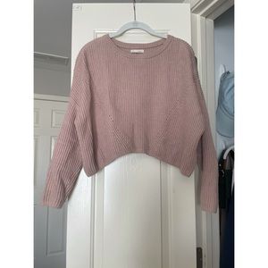 SOLD. LA Hearts | Blush Pink Crop Sweater